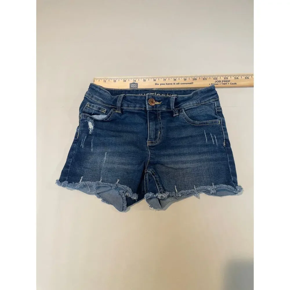 Justice Cutoff Jean Shorts 12 Blue Denim Cotton